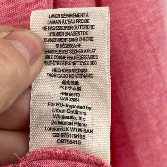 We The Free Women's Long Sleeve V-Neck Tasseled Necktie Flowy Pink Top Size S - Picture 4 of 7